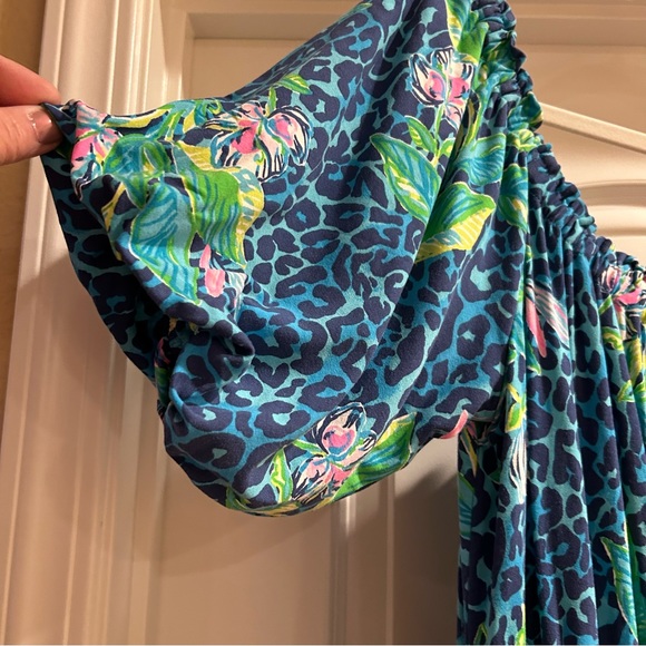 π Lilly Pulitzer Camille dress size XL FORMENTERA TURQUOISE HOT ON THE SPOT π - Picture 4 of 6